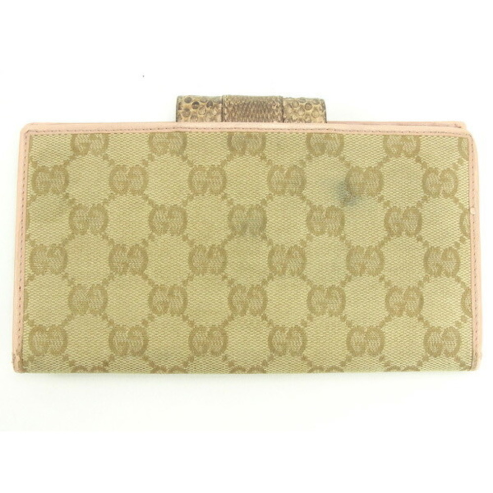 Gucci Pink Accessory Wallet Long Gg Python Leathe… - image 2